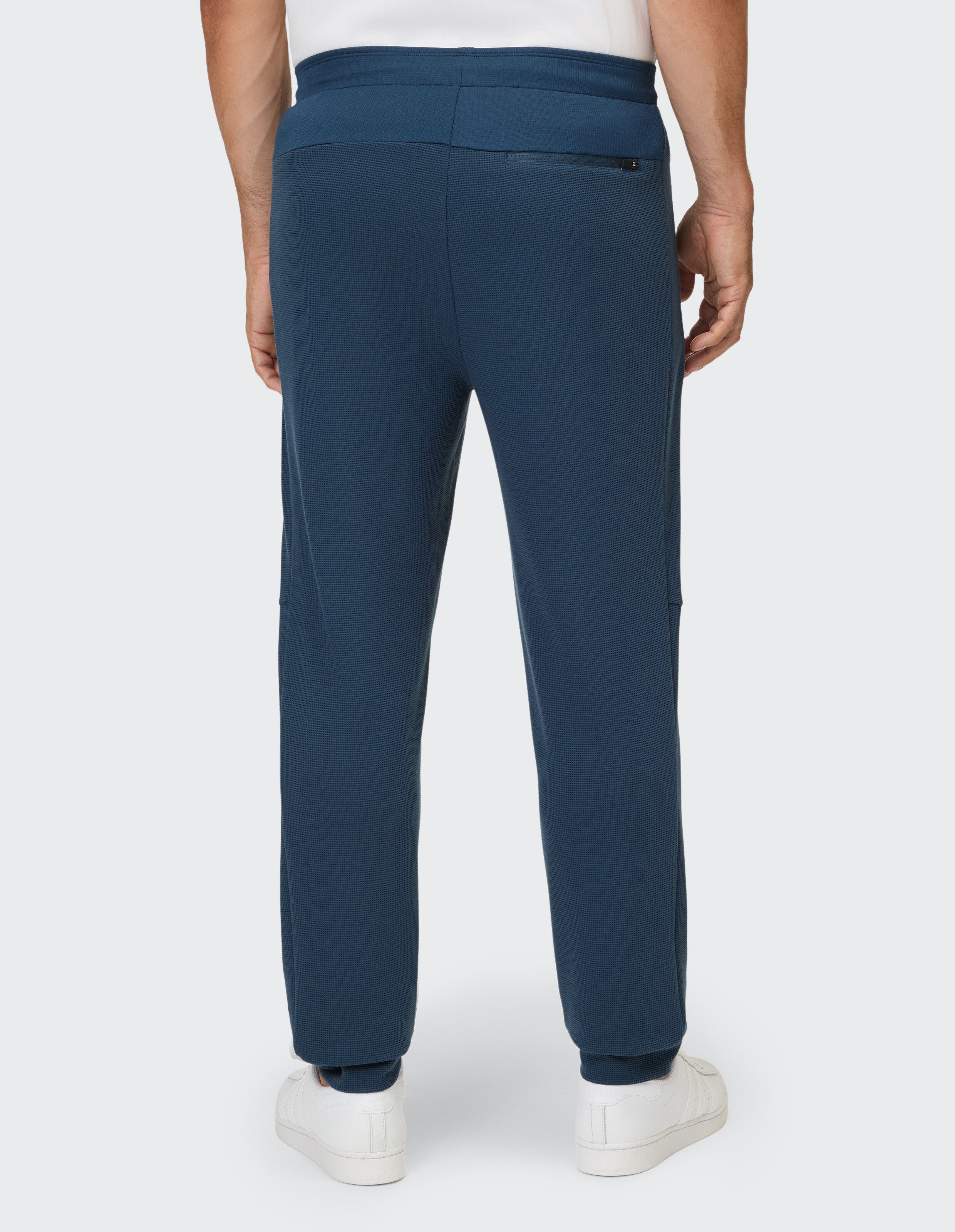 Marineblaue Freizeithose für Herren mit bequemer Passform und elastischem Bund.