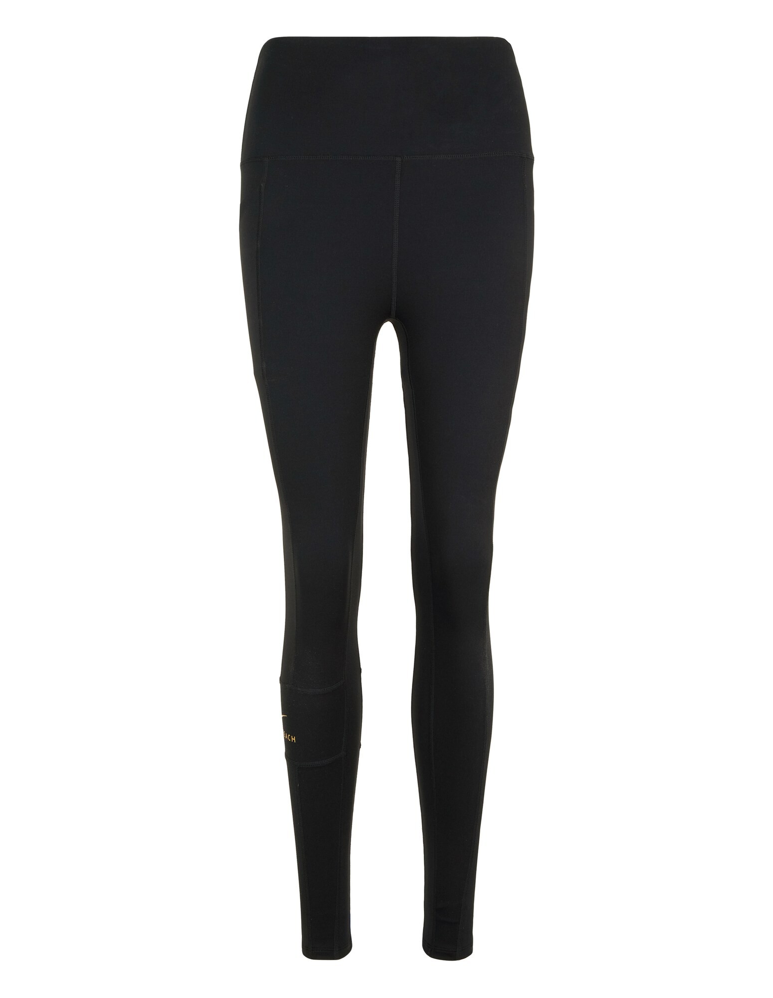 Schwarze Leggings mit hohem Bund und elegantem Design, perfekt für die Freizeit.
