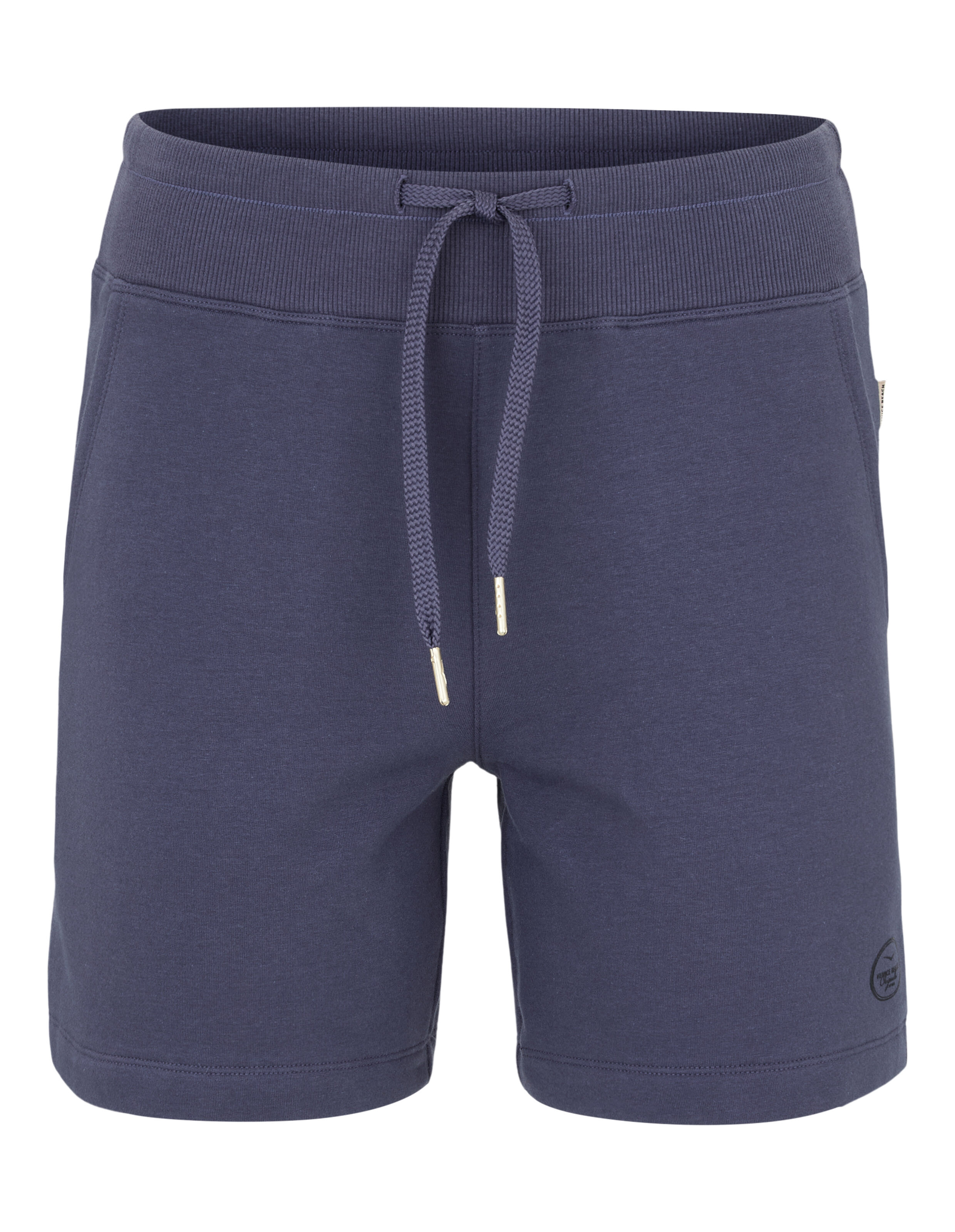 Dunkelblaue, lässige Sweatshorts mit elastischem Kordelzugbund zum Entspannen.