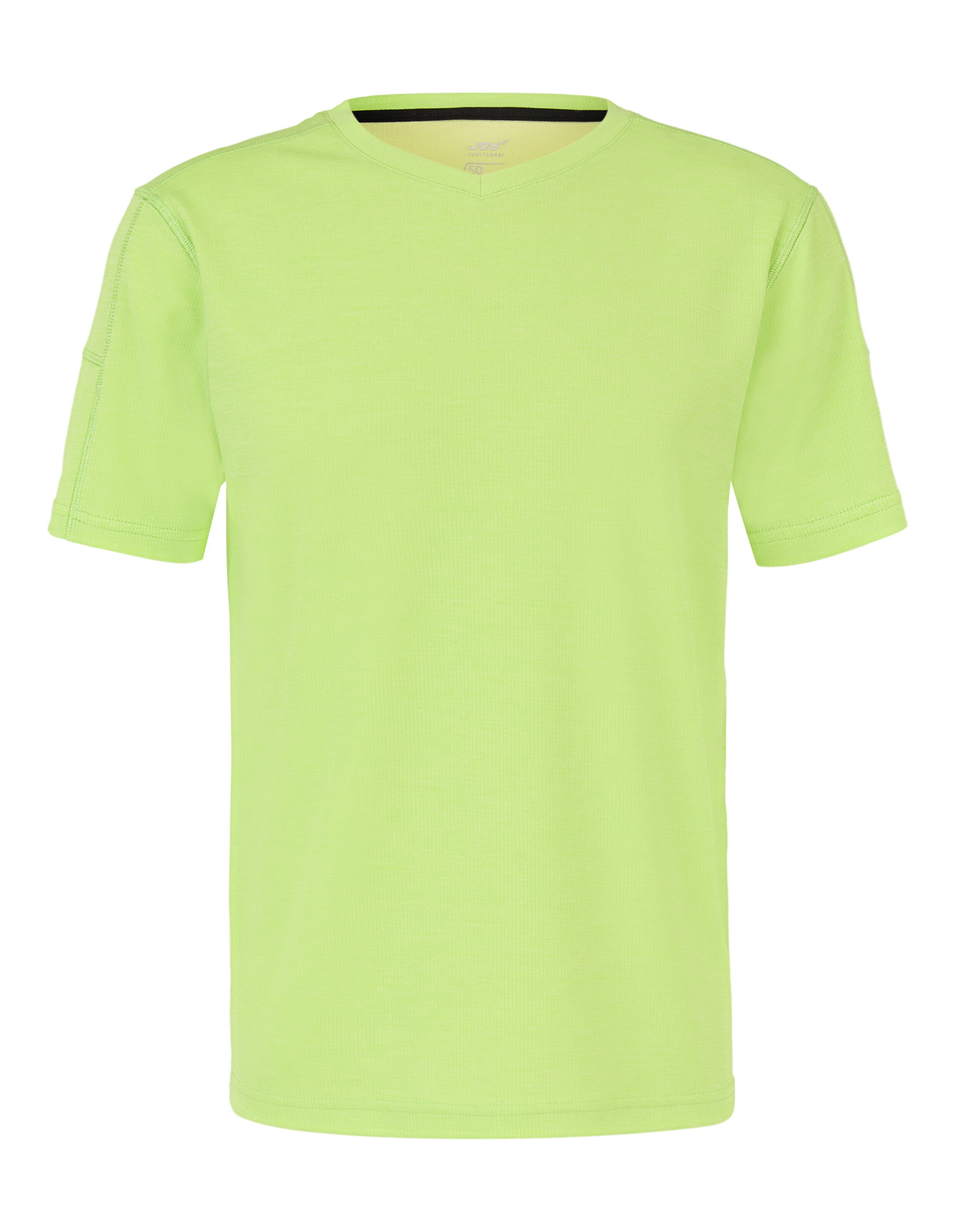 Hellgrünes, lässiges T-Shirt mit V-Ausschnitt für entspanntes Tragen im Alltag.