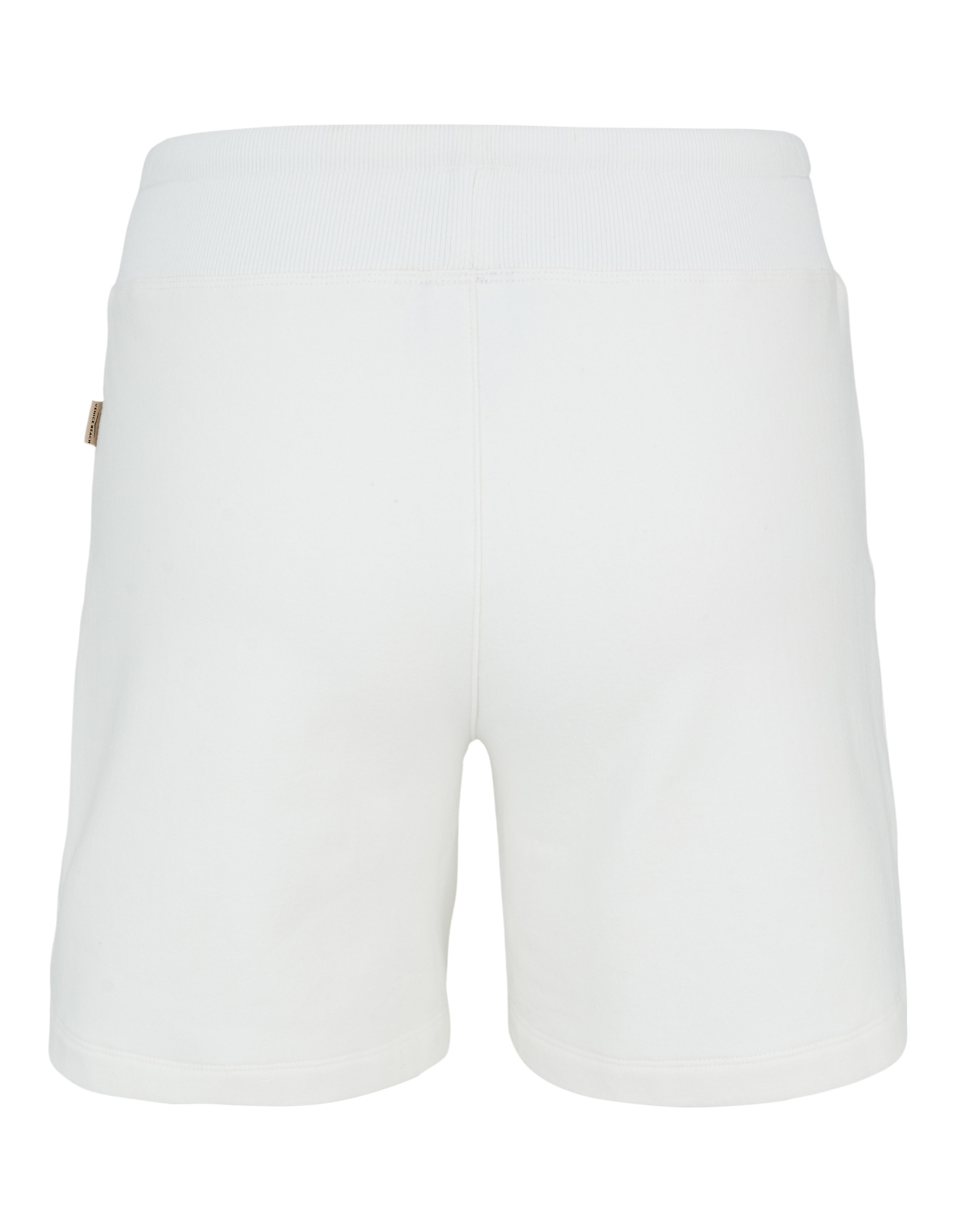 Rückansicht der weißen Morla-Shorts von Venice Beach mit elastischem Bund.