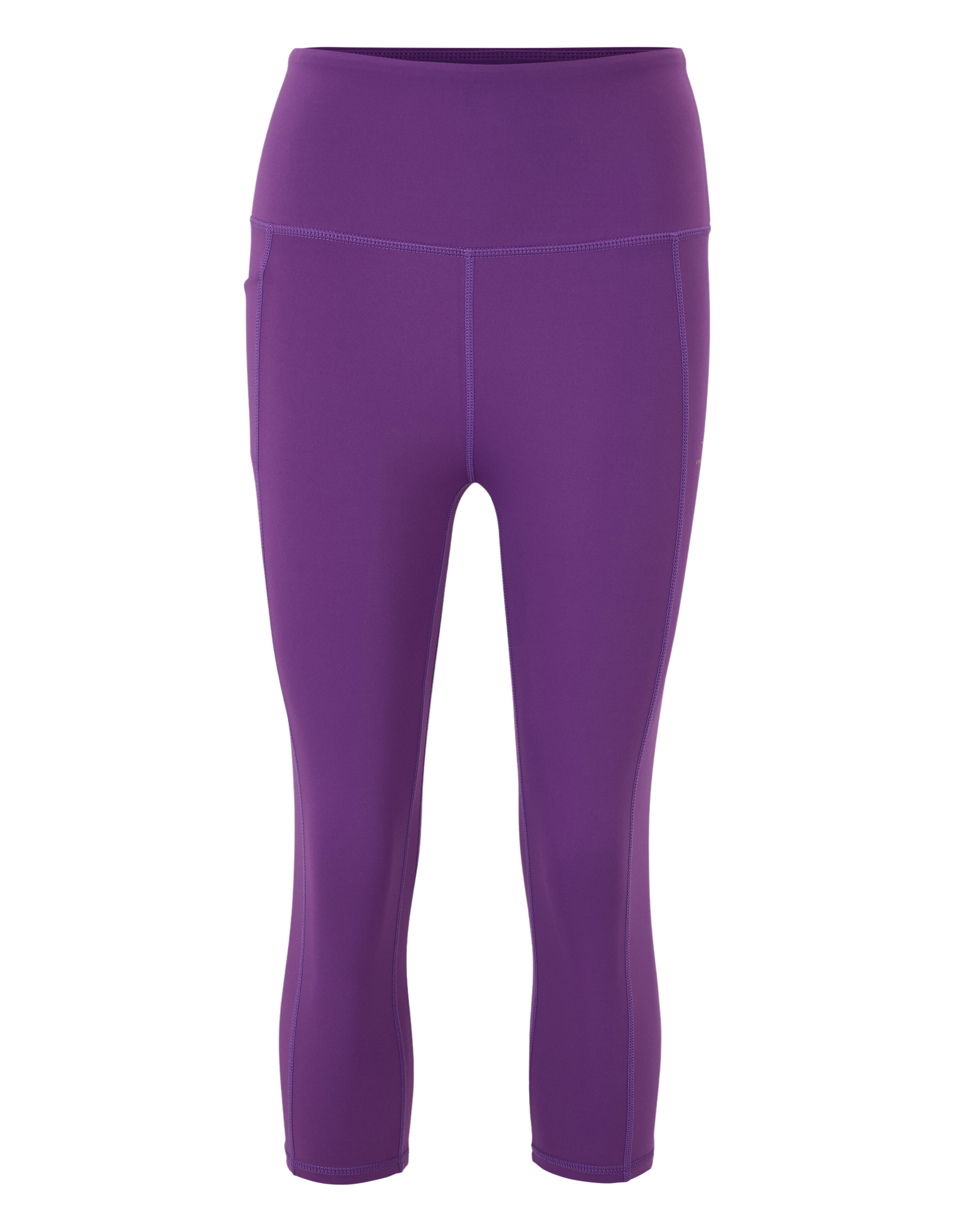 Lila Capri-Leggings mit hohem Bund, ideal für Freizeitkleidung und Workouts.