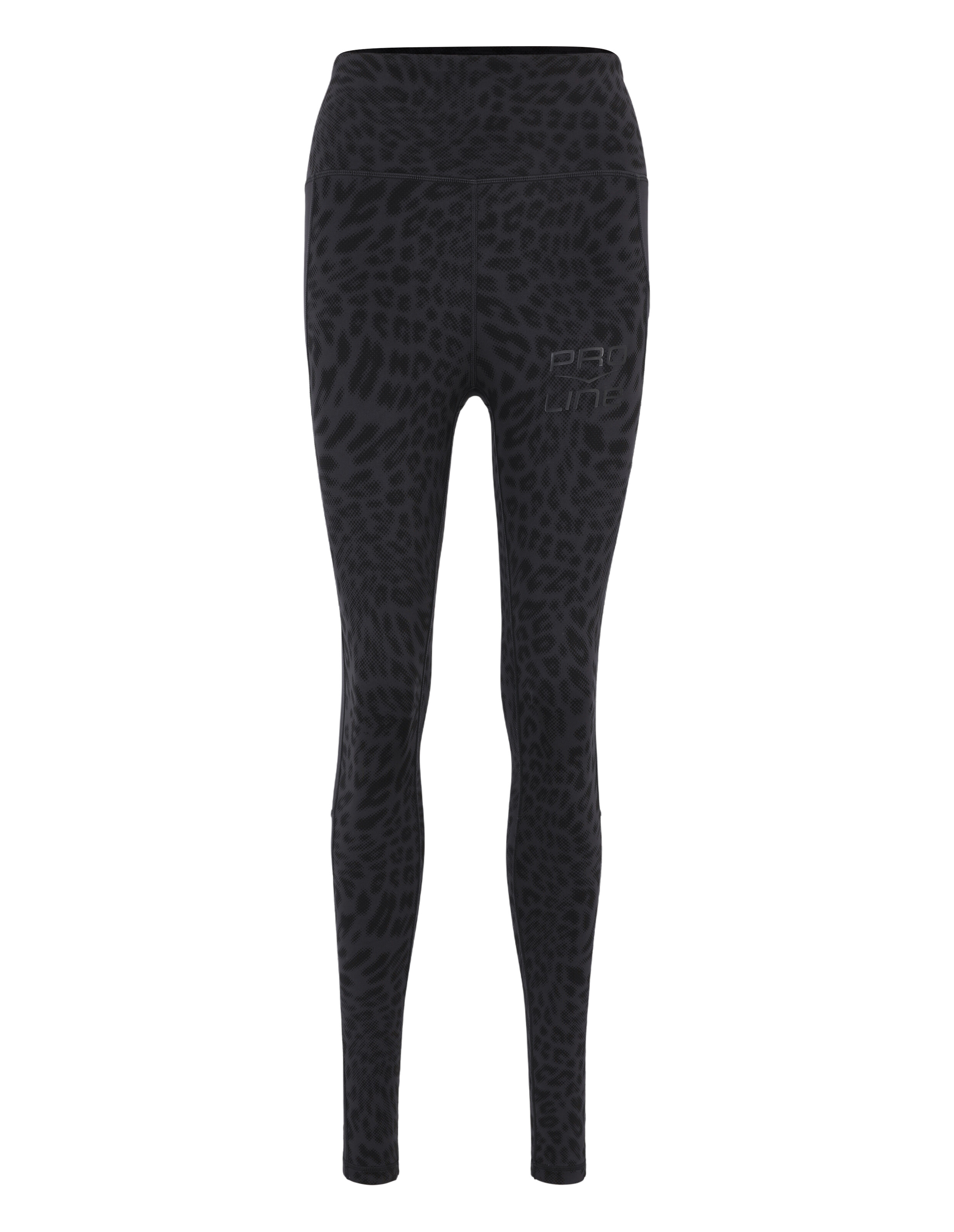 Schwarze Leggings mit Leopardenmuster und hoher Taille für stilvolle Freizeitkleidung.