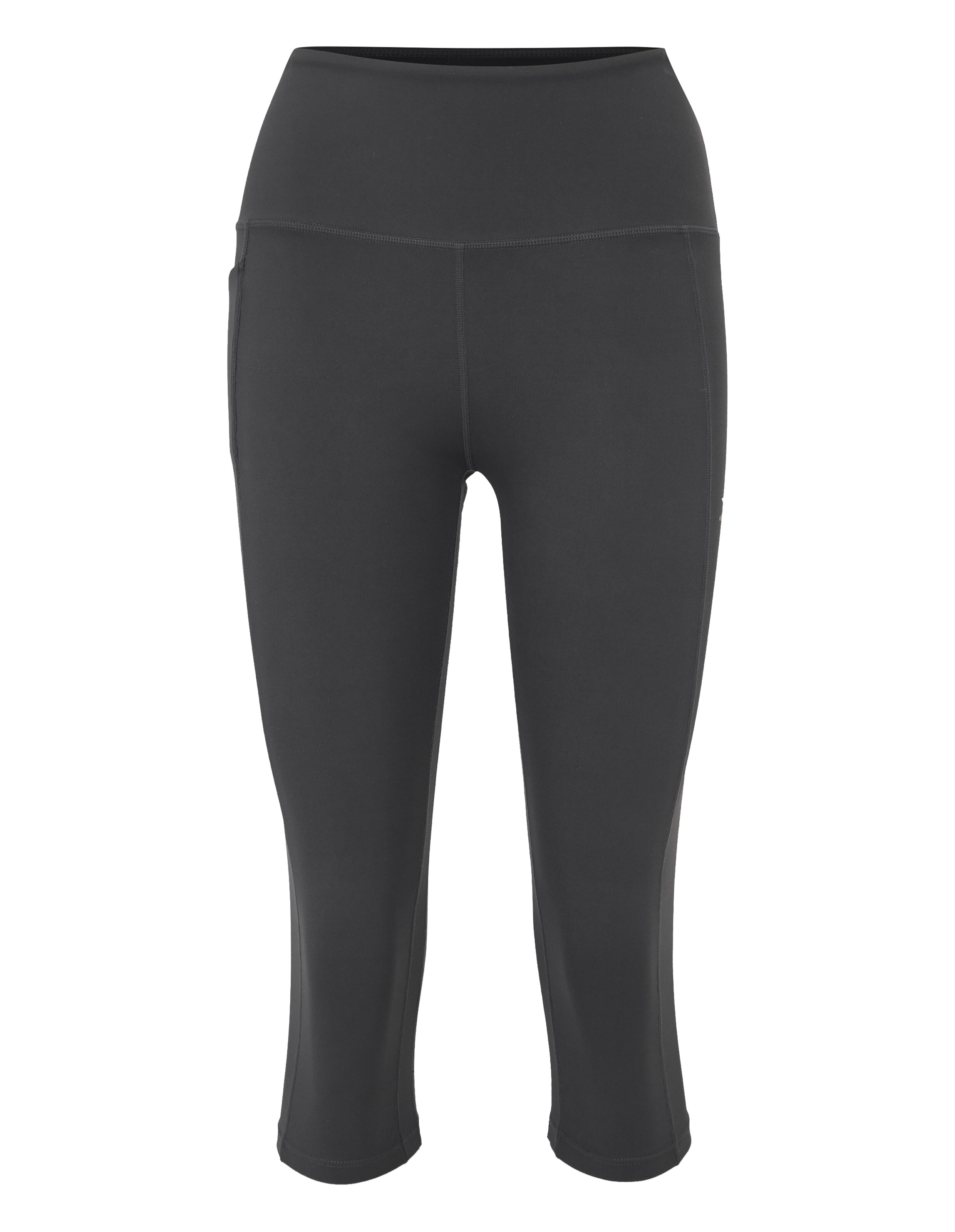 Dunkelgraue Capri-Leggings mit hoher Taille für Freizeitkleidung und Faulenzen.