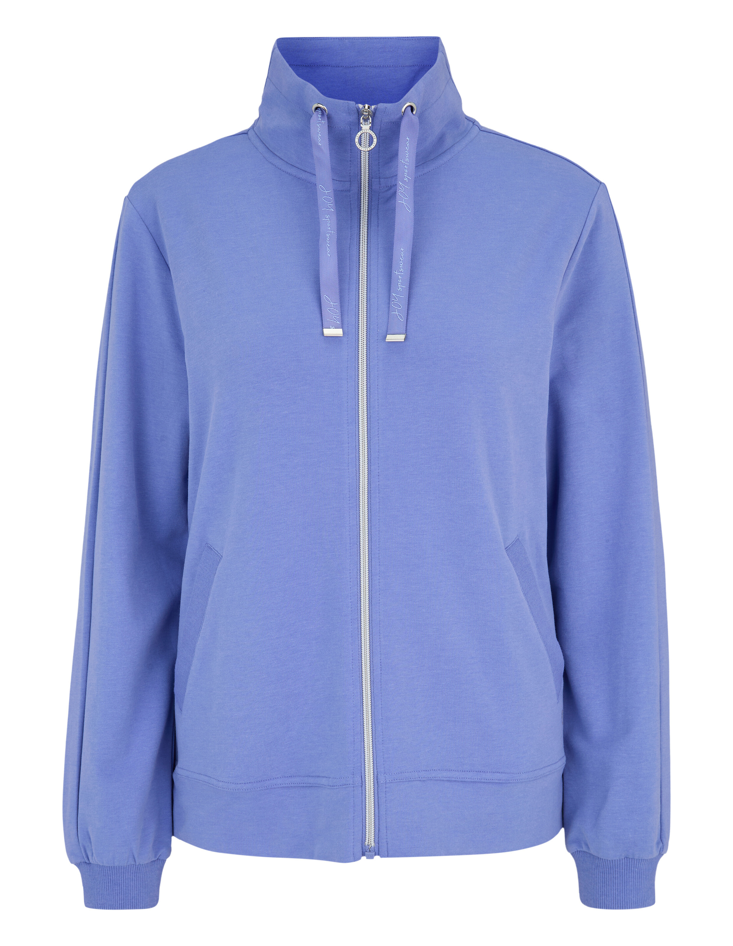 Hellviolette Jacke mit Reißverschluss, hohem Kragen und Seitentaschen, perfekt für Freizeitkleidung.