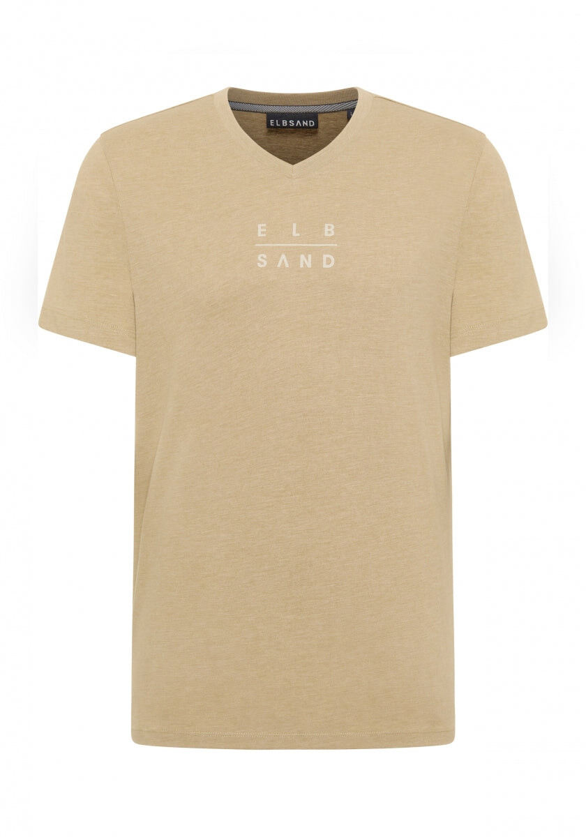 Ibbe T-Shirt regular fit von Elbsand in Desert Brown Melange
