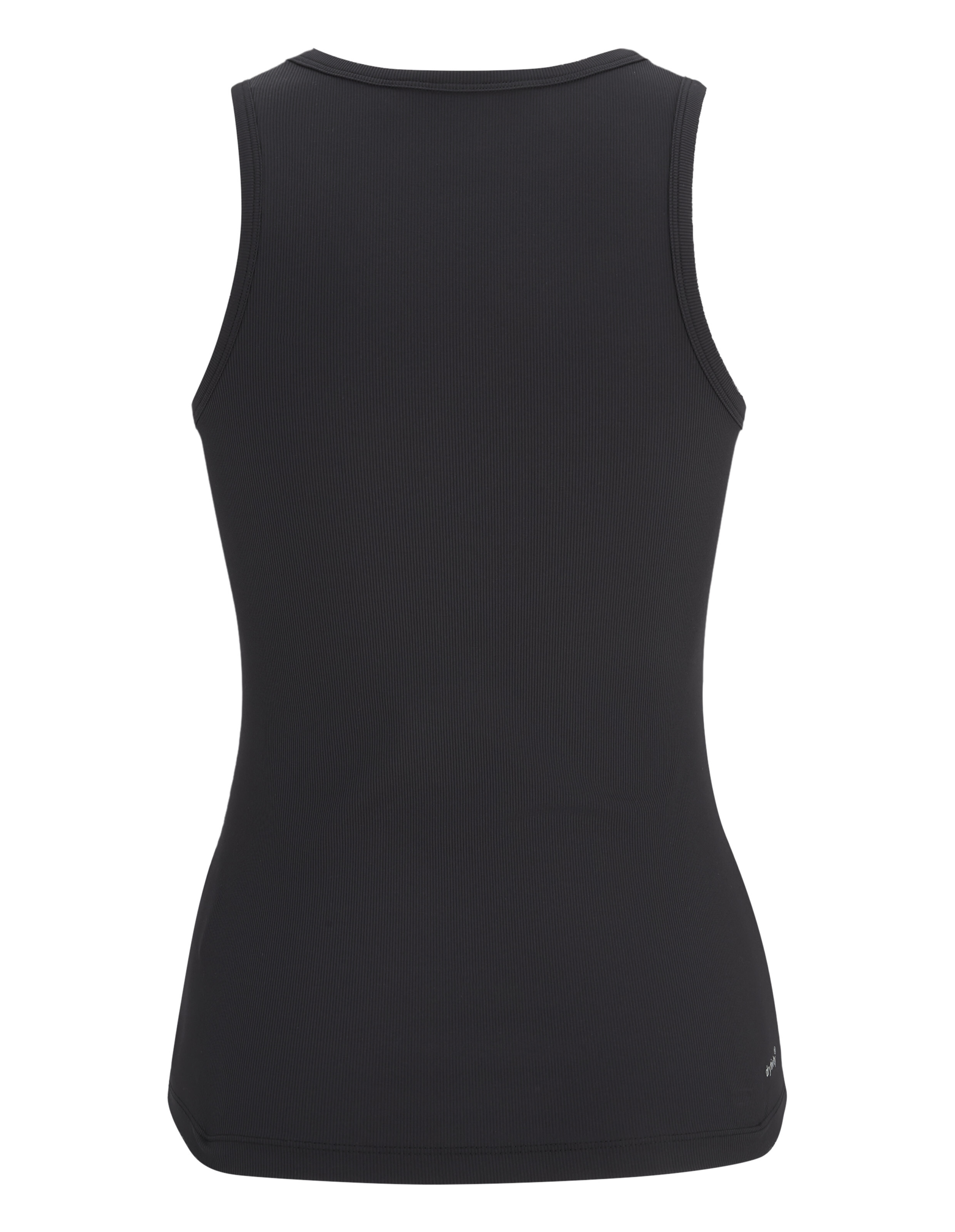 Schwarzes, geripptes Tanktop für Damen, perfekt für gemütliche Freizeit-Loungewear.