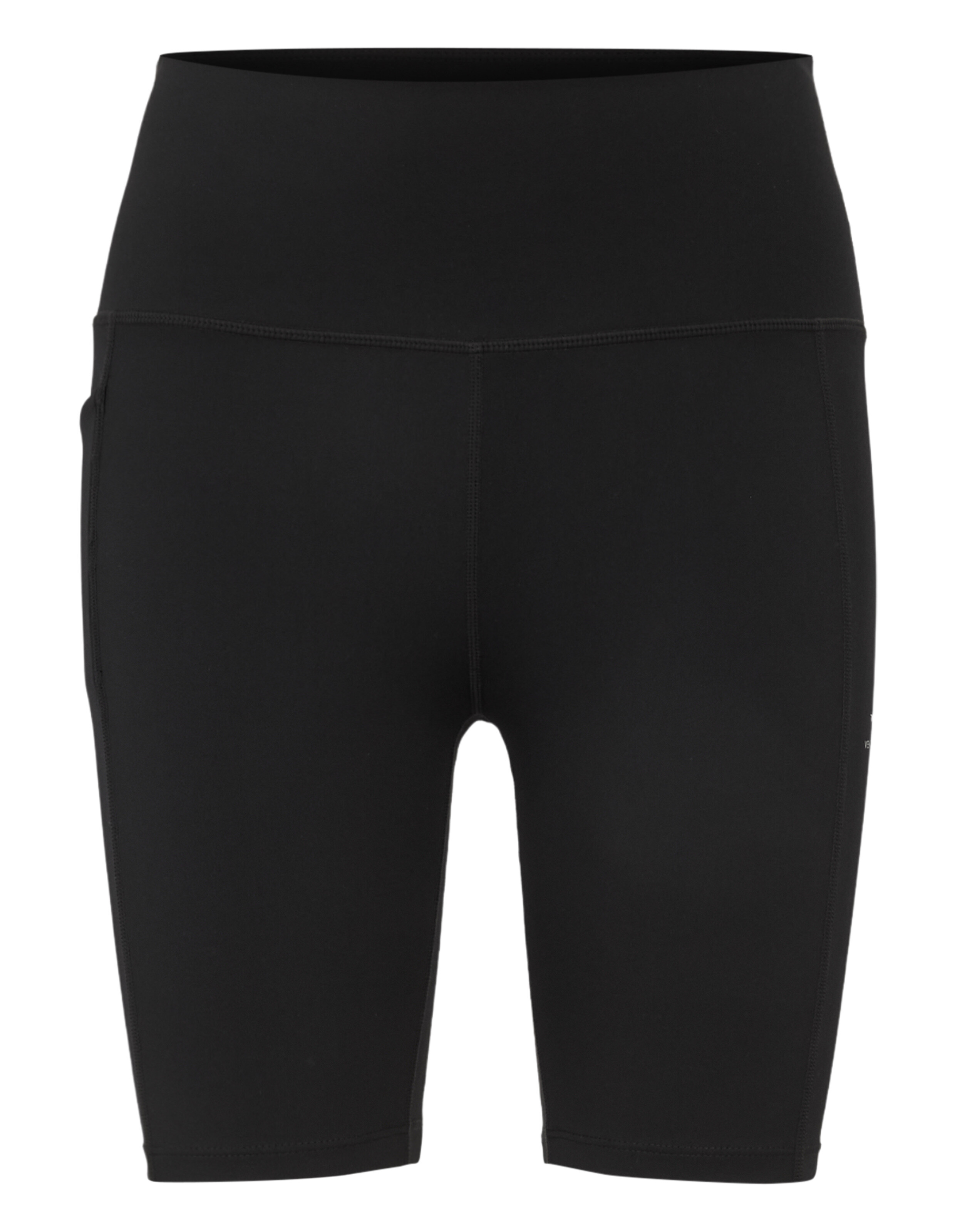 Schwarze Bikershorts mit hohem Bund für lässige, bequeme Loungewear und aktiven Stil.