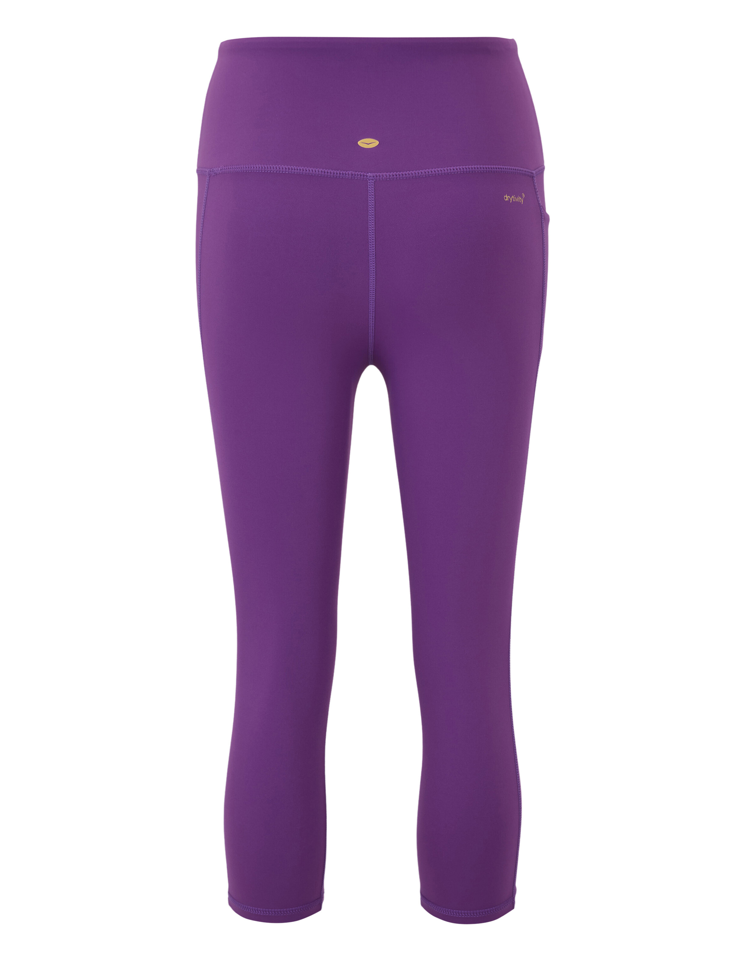 Lila Capri-Leggings mit bequemem Bund für Freizeitkleidung.