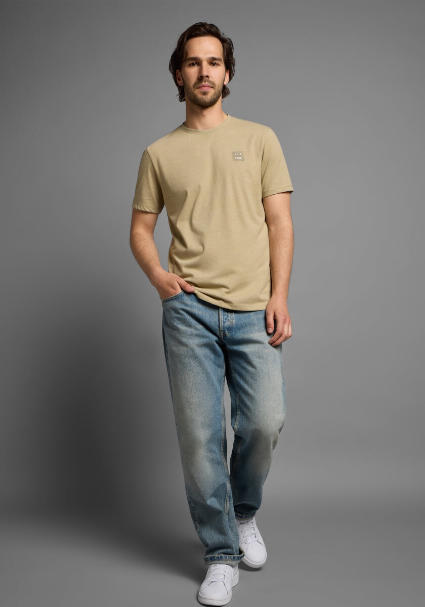 Tio T-Shirt regular fit von Elbsand in Desert Brown Melange