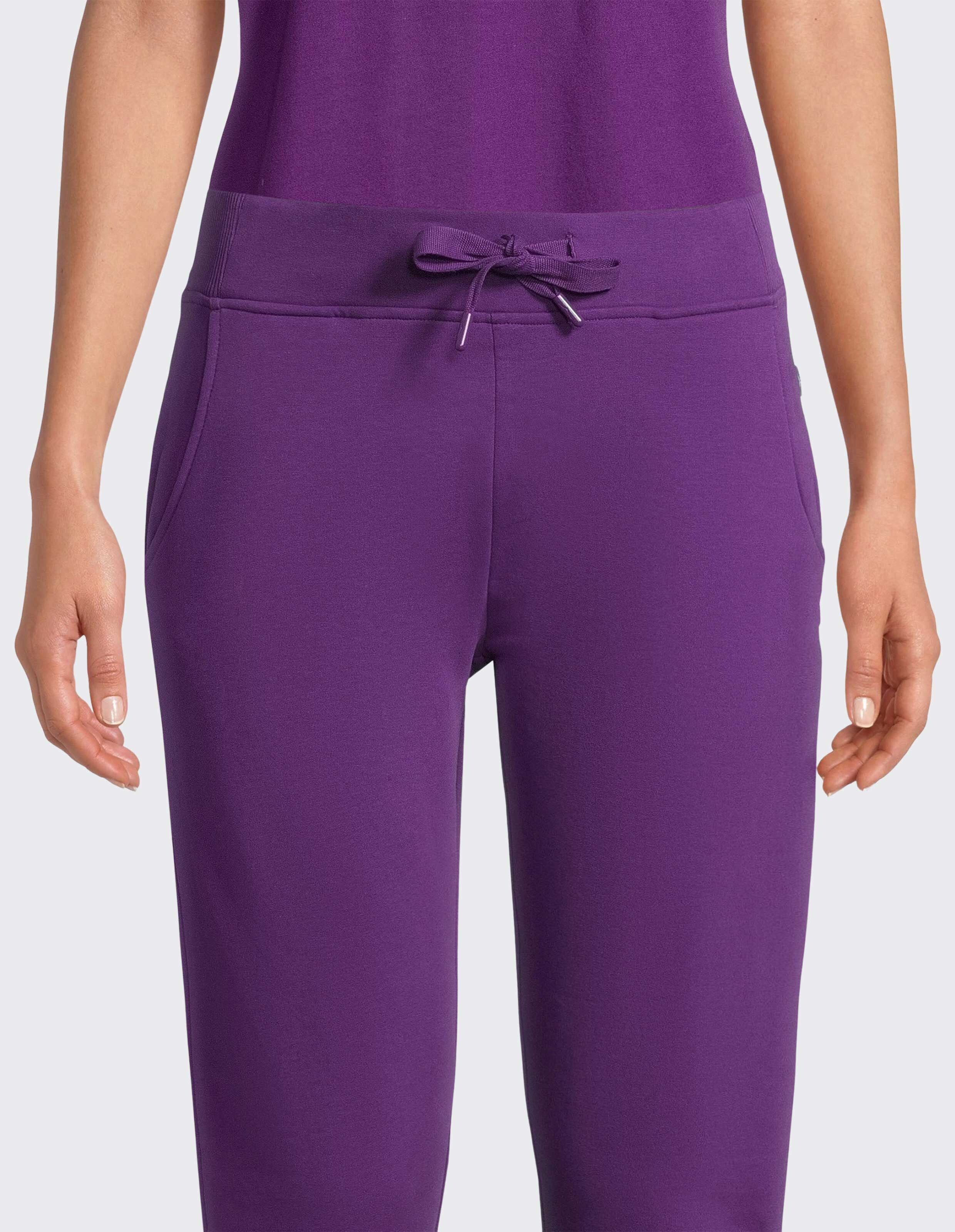 Lilafarbene, kuschelige Lounge-Hose mit Kordelzug in der Taille, perfekt für den lässigen Alltag.