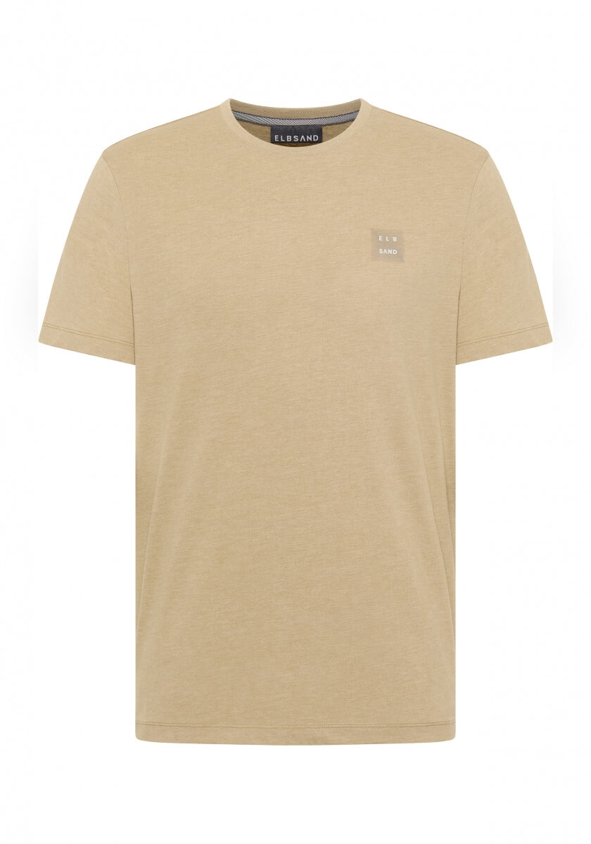 Tio T-Shirt regular fit von Elbsand in Desert Brown Melange