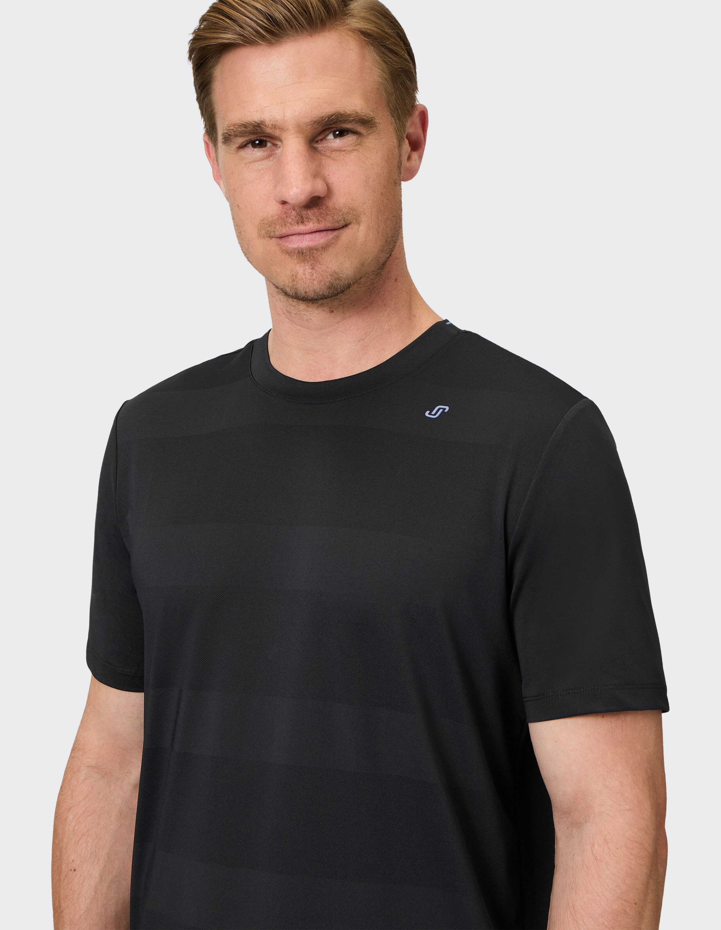 T-SHIRT JACQUARD G-Style von JOY sportswear in anthracite stripes