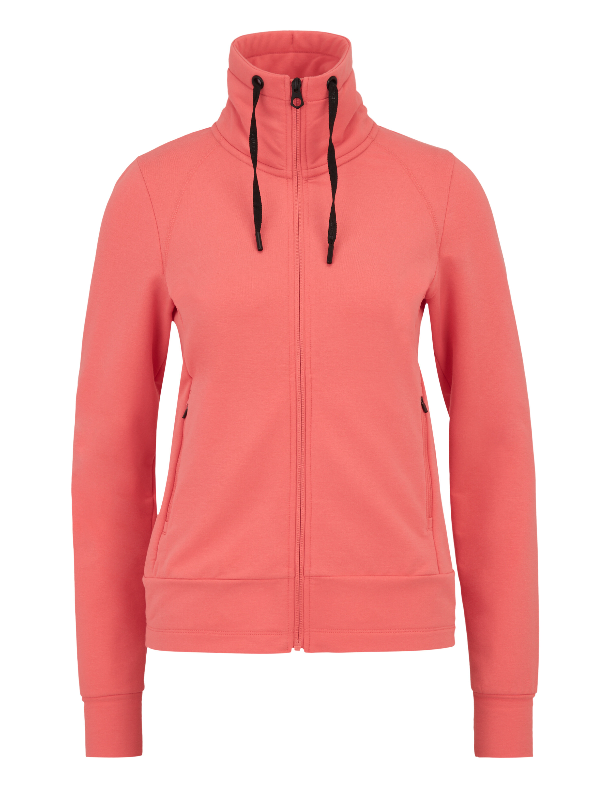 Coral Venice Beach Sweatjacke Florence mit hohem Kragen und Reißverschluss.
