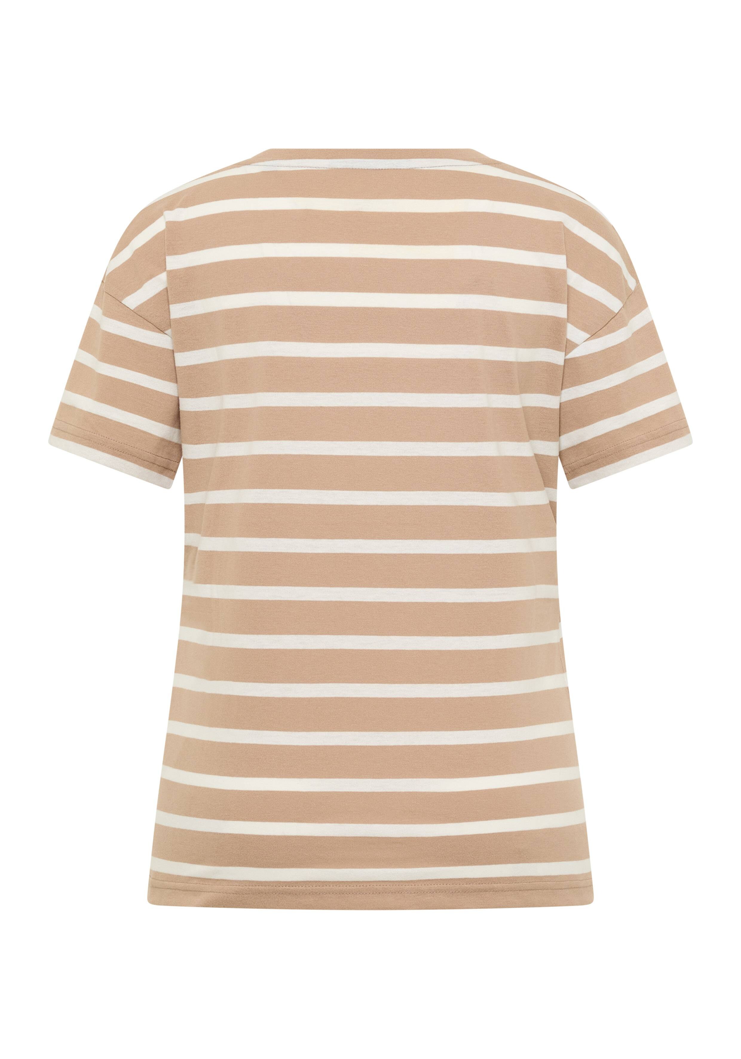ELBSAND Uumi T-shirt Nougat_ Cloud White_ stripe