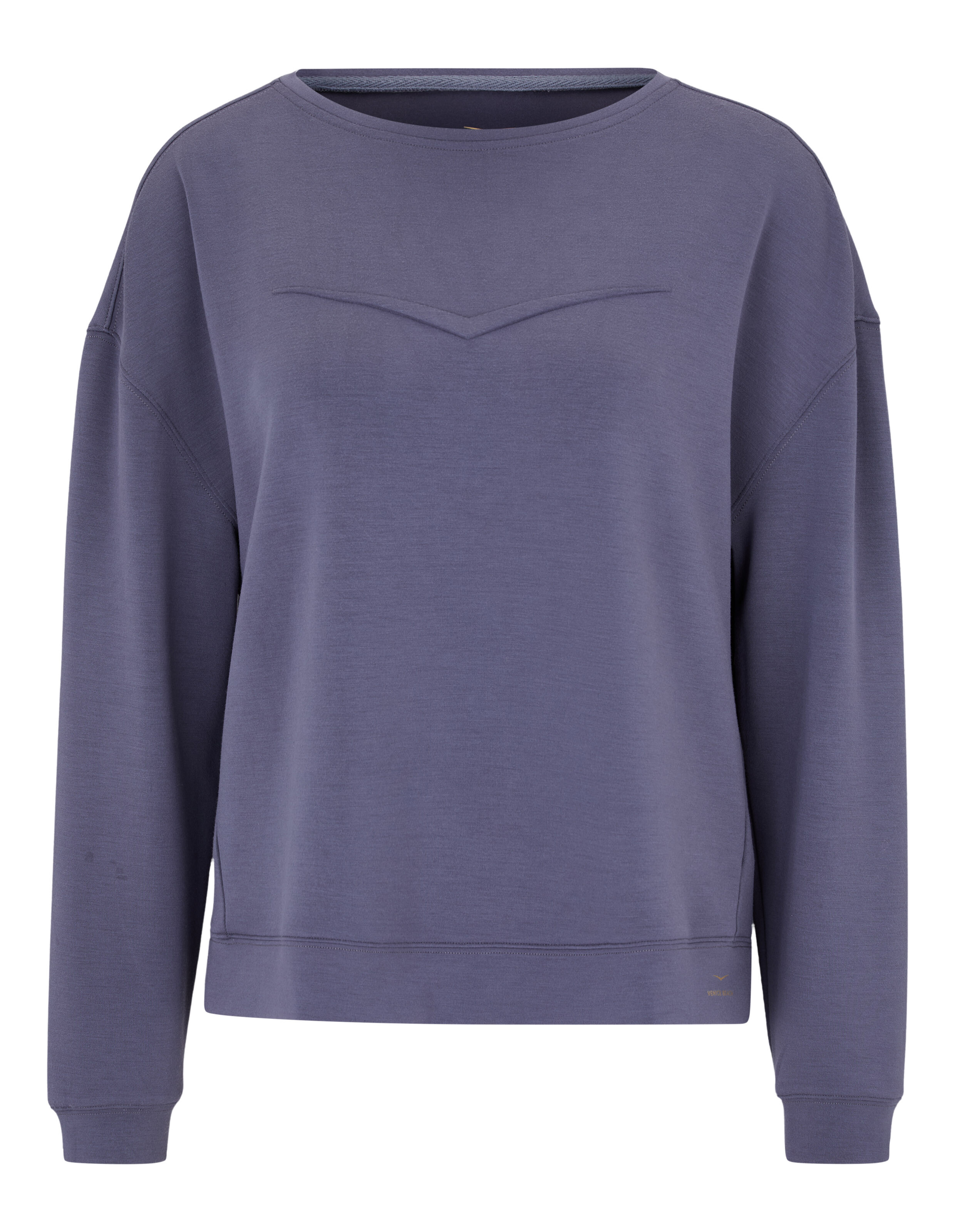 Kuscheliges lilafarbenes ELBSAND Langarm-Sweatshirt mit dekorativer Brustnaht für den Freizeitlook.