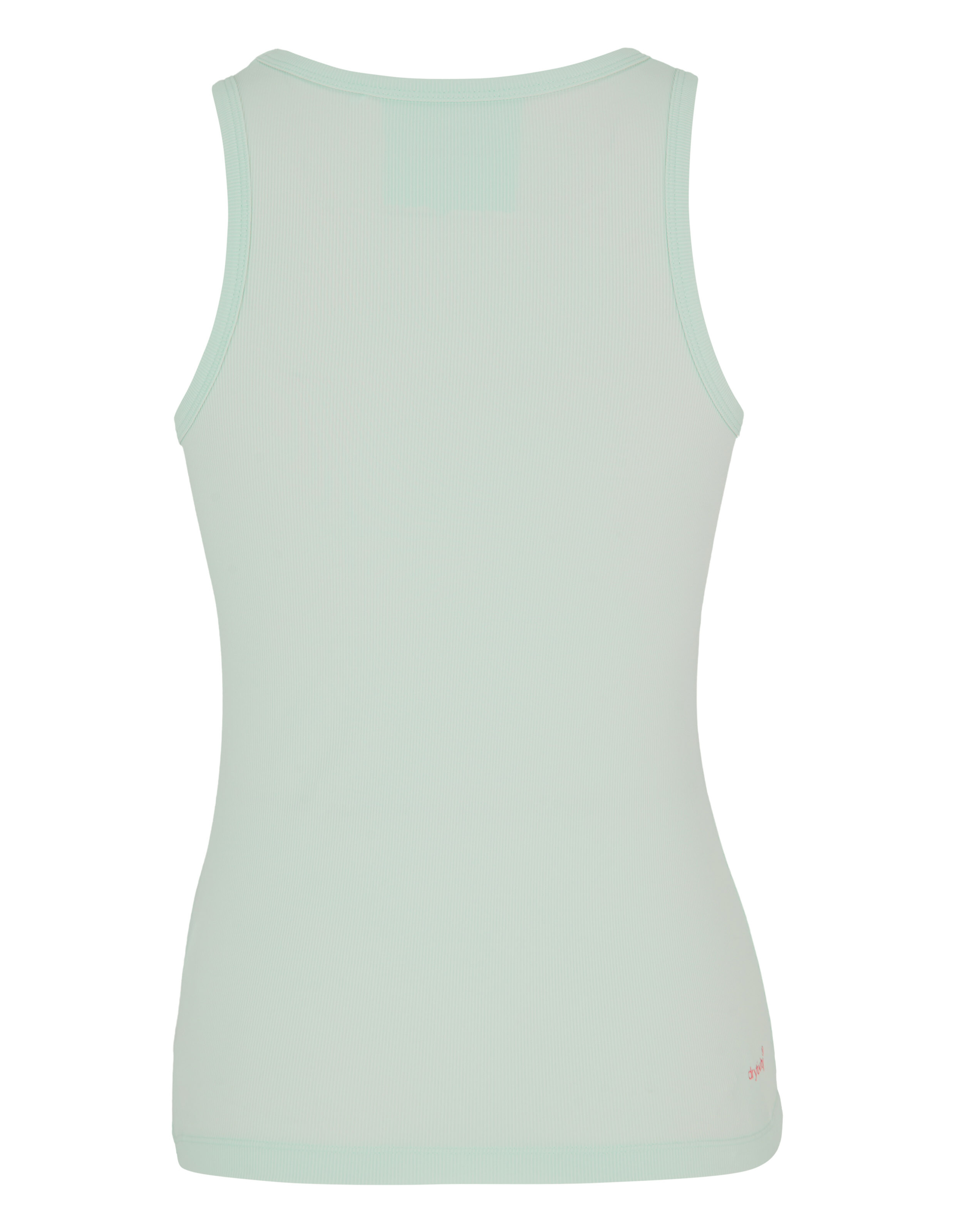 Hellmintgrünes, geripptes Tanktop, perfekt für Freizeitkleidung und zum Faulenzen.