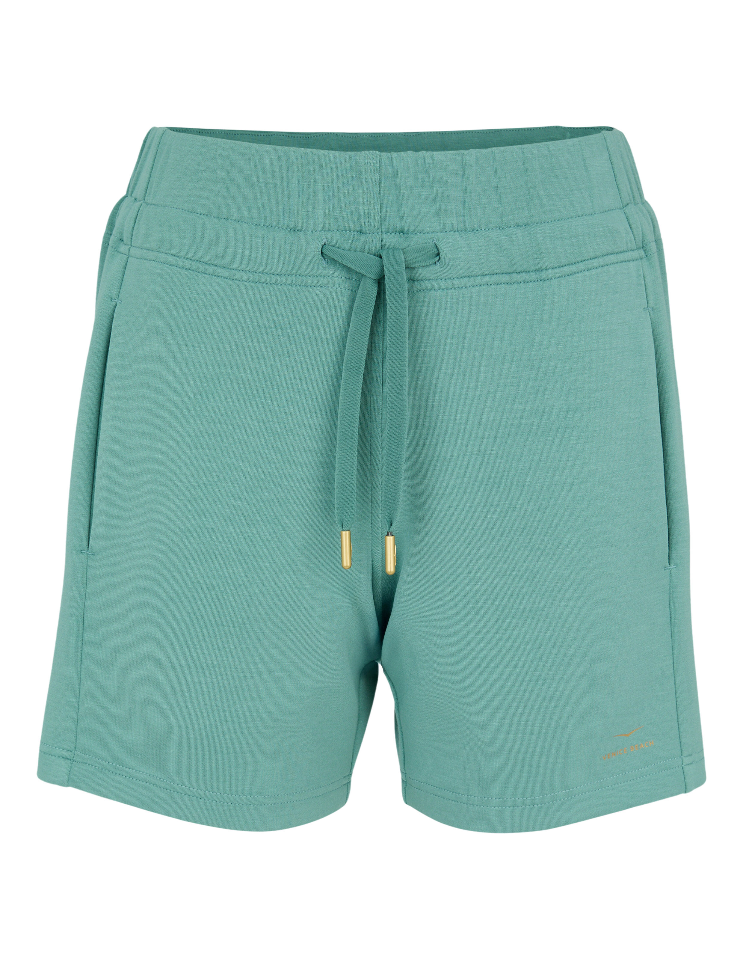 Hayley-Shorts von Venice Beach in Blaugrün mit Kordelzug in der Taille für lässigen Komfort.