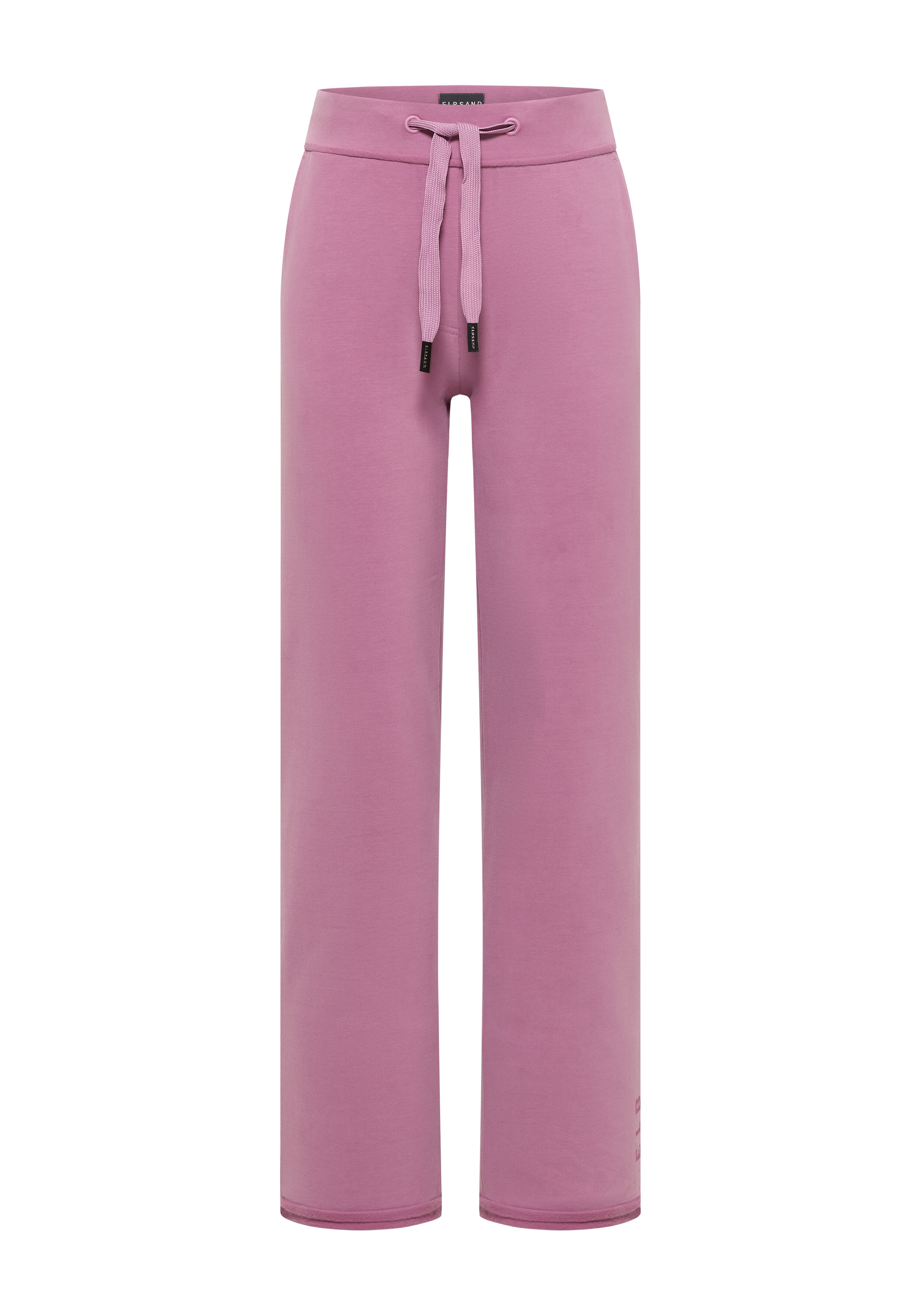 ELBSAND lila Lounge-Hose mit Kordelzug in der Taille, perfekt für gemütliche Freizeitkleidung.