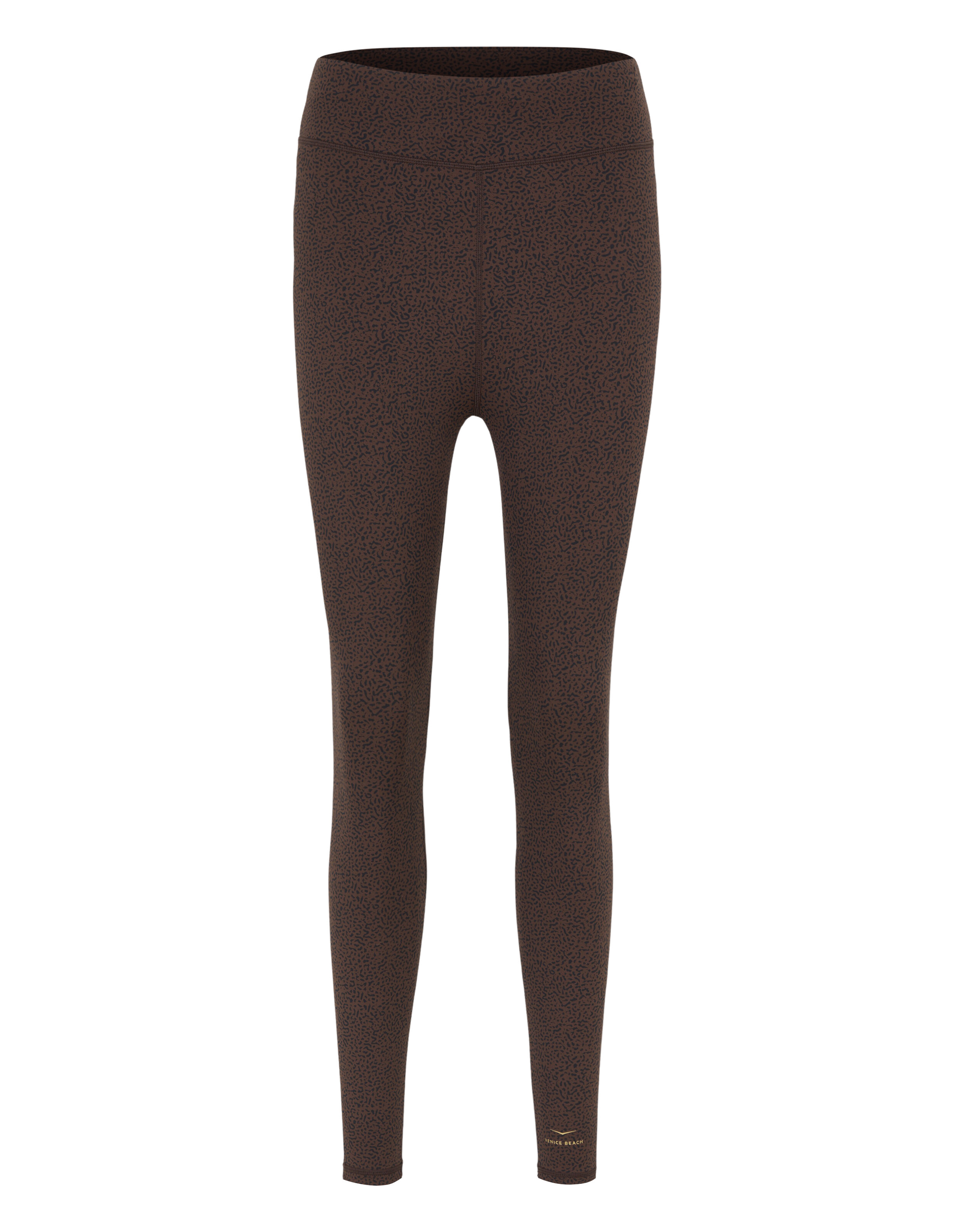 Venice Beach Keeva-Strumpfhose in Braun mit dezent gesprenkeltem Muster für Freizeitkleidung.