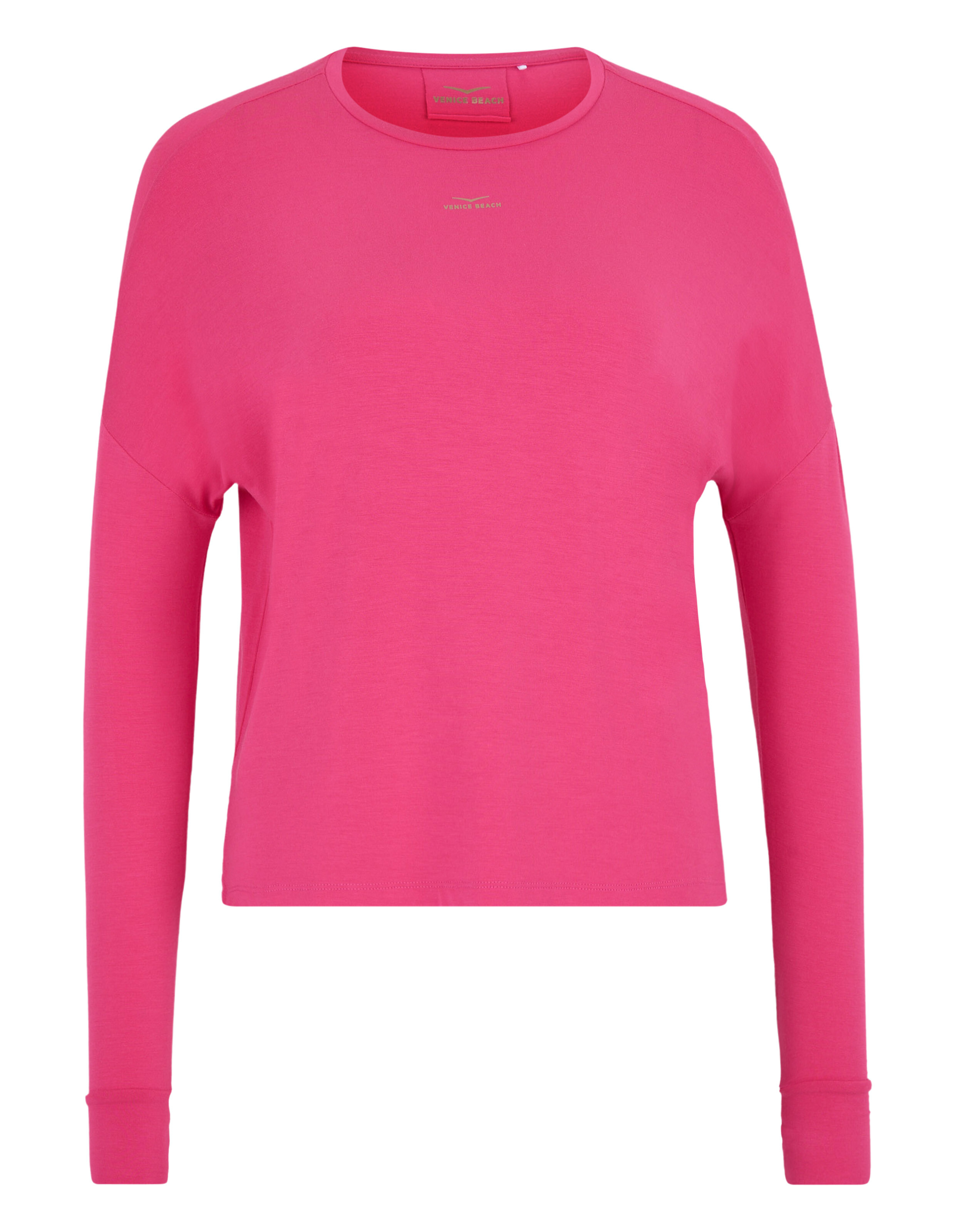 Venice Beach Winona Langarmshirt in leuchtendem Pink für gemütliche Freizeitkleidung.