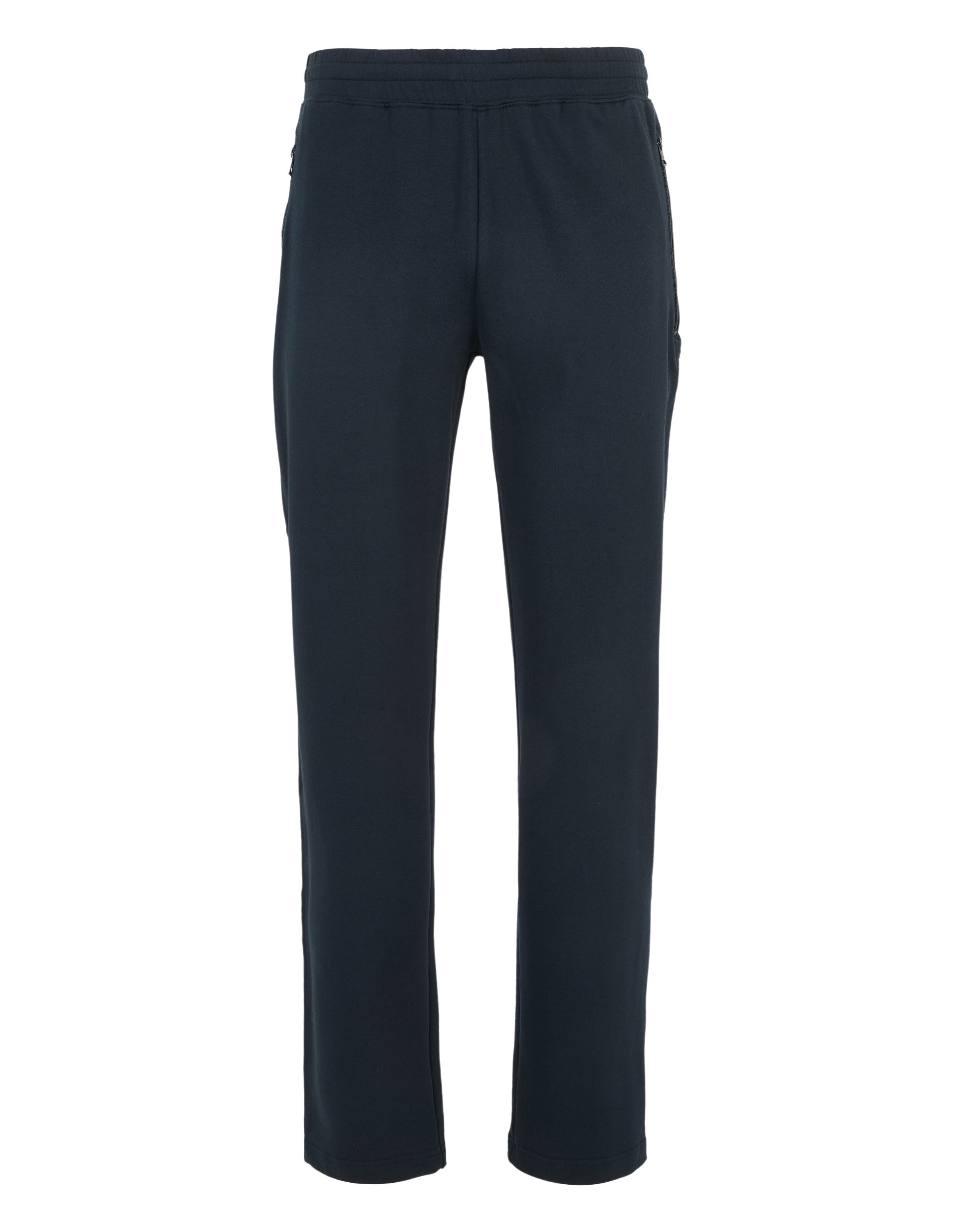 Dunkelblaue Jogginghose mit elastischem Bund, geradem Schnitt und minimalistischen Design, ideal für Freizeit und Sport.