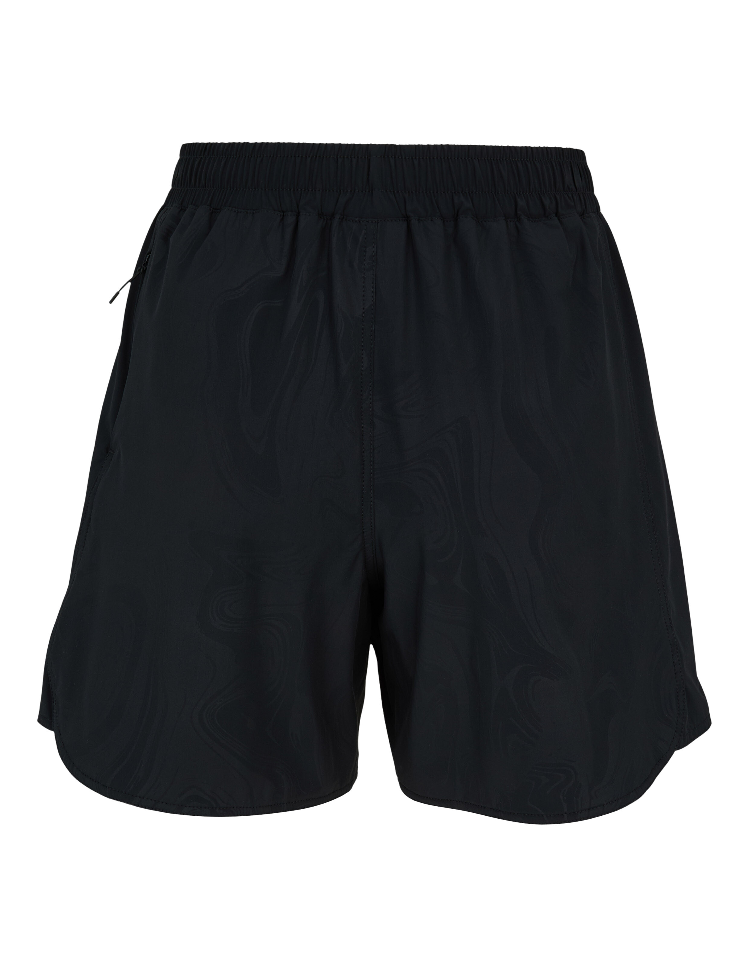 Venice Beach Shorts Ida in Schwarz mit dezentem Marmormuster für Freizeitkleidung.
