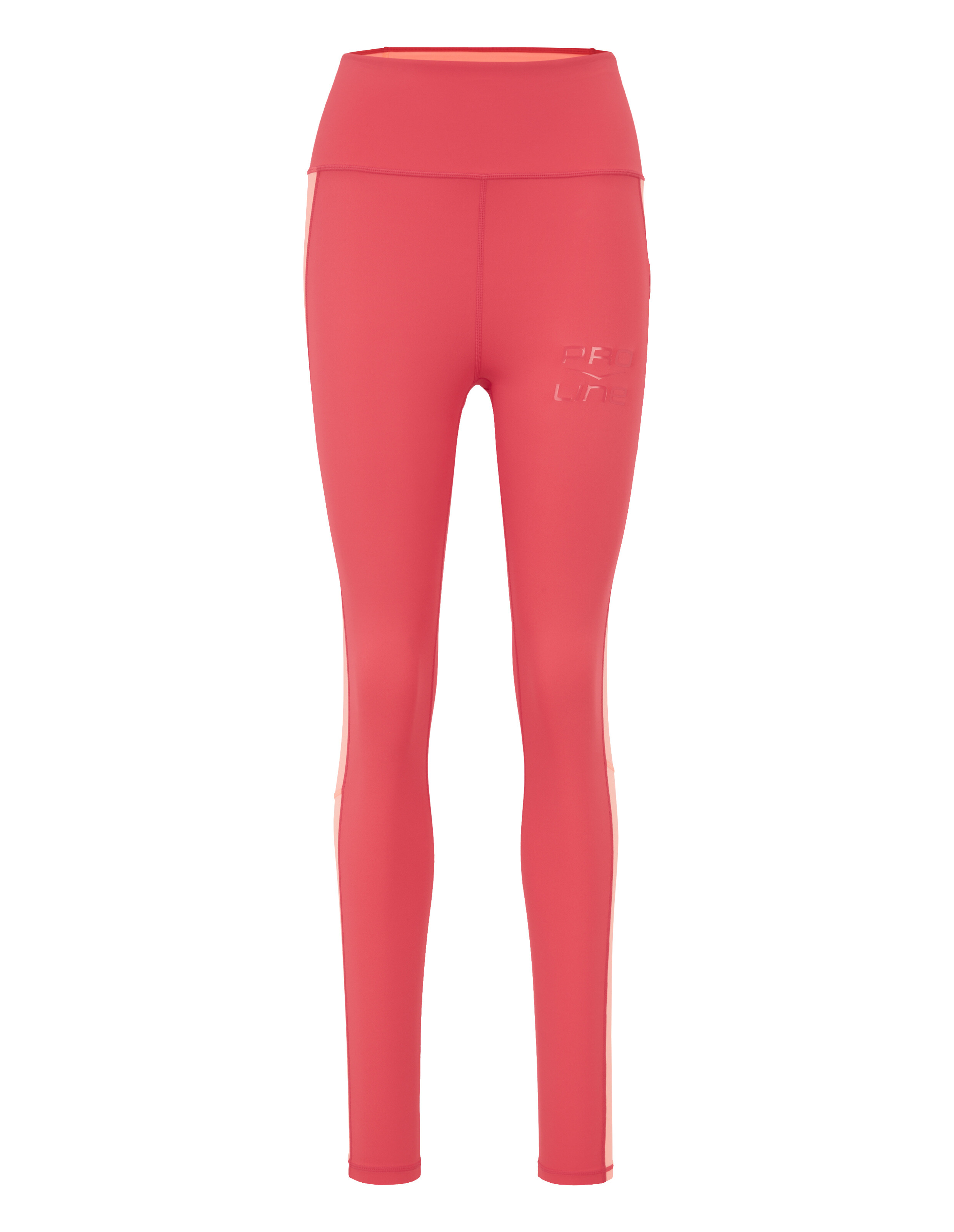 Koralle Leggings mit hoher Taille und seitlichen Streifen für lässige Sportkleidung.